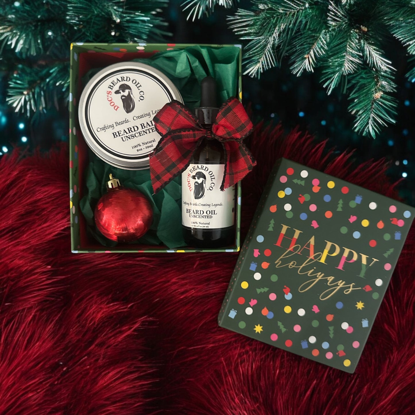 Doc's Gift Set 2oz unscented Beard Oil & 2oz Balm