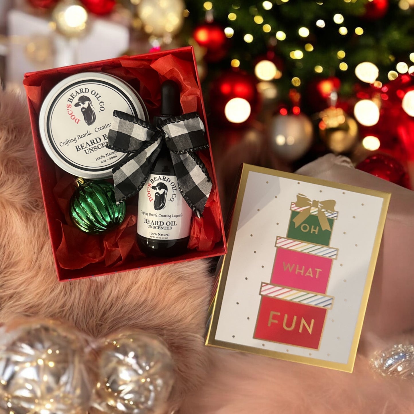 Doc's Gift Set 2oz unscented Beard Oil & 2oz Balm